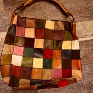 Lucky Brand Multicolor Patchwork Hobo Bag